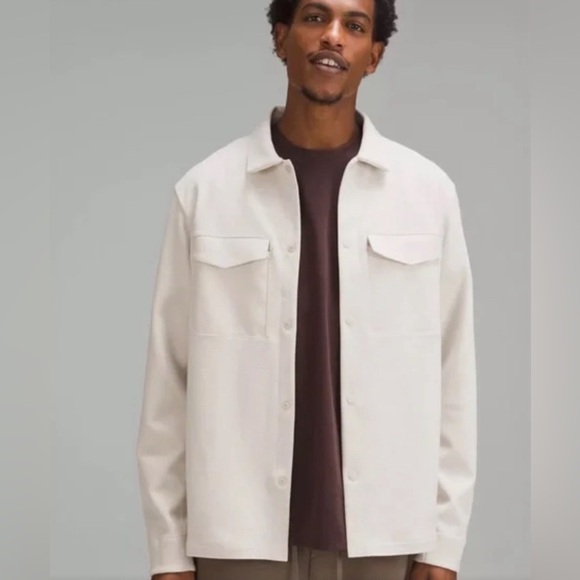 NWOT Lululemon $168 Gridliner Overshirt - bone white MED - Picture 2 of 9
